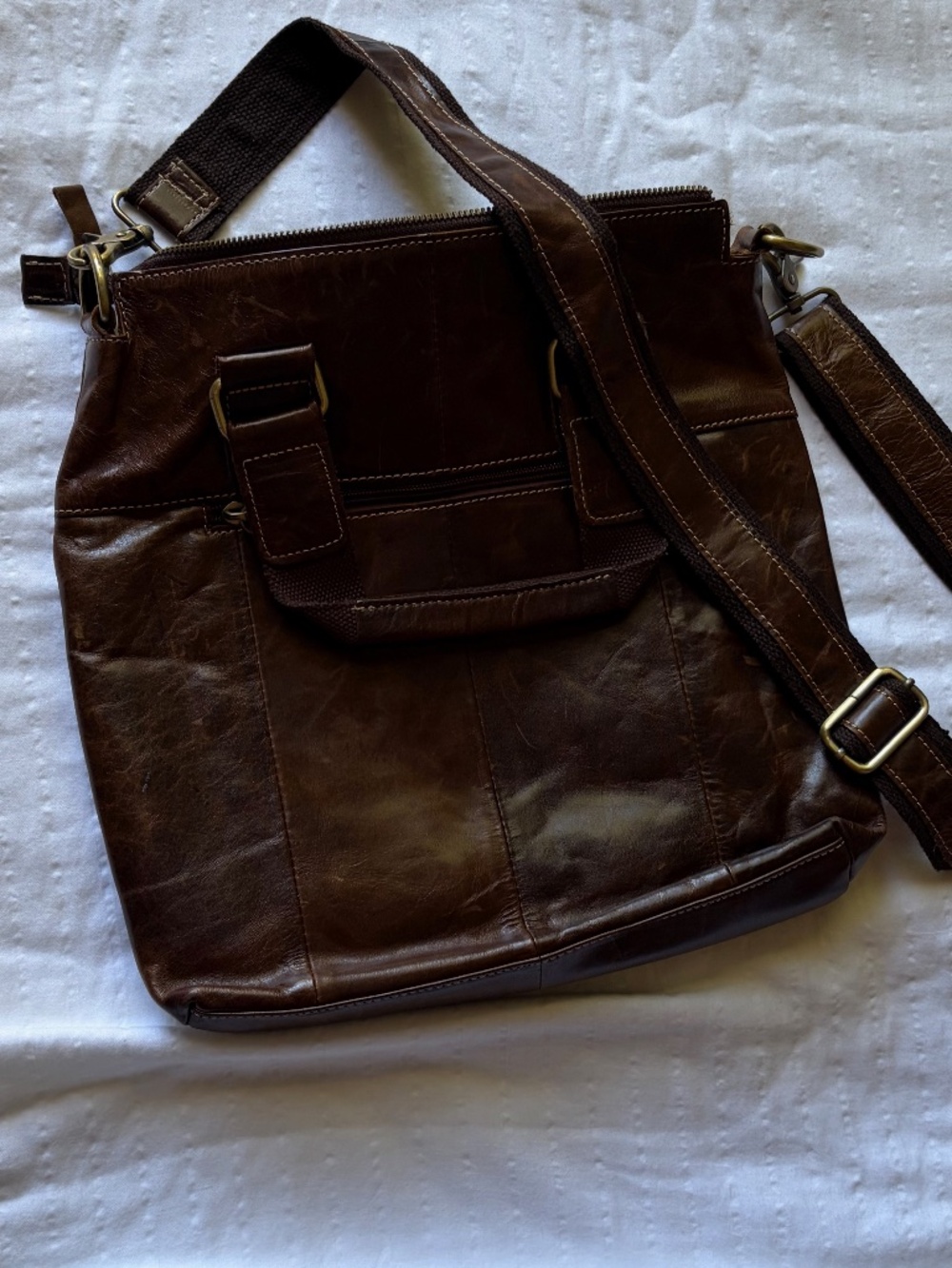Italian leather and Italian made Men's shoulder and hand bag